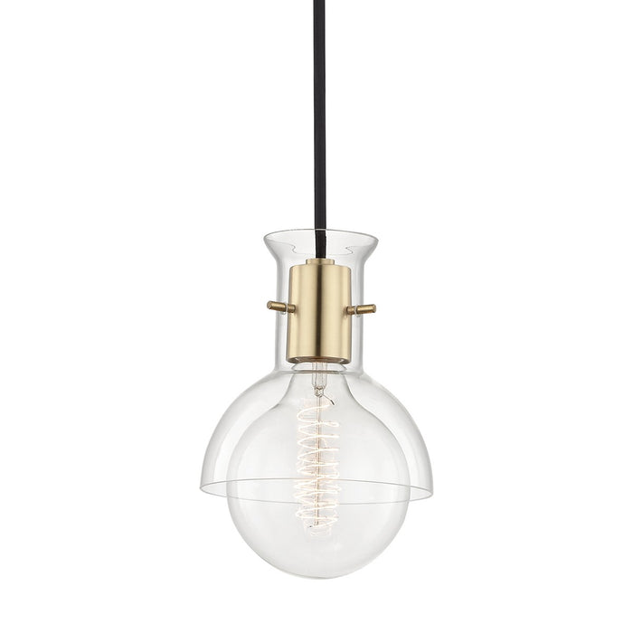 Mitzi H111701G-AGB One Light Pendant, Aged Brass