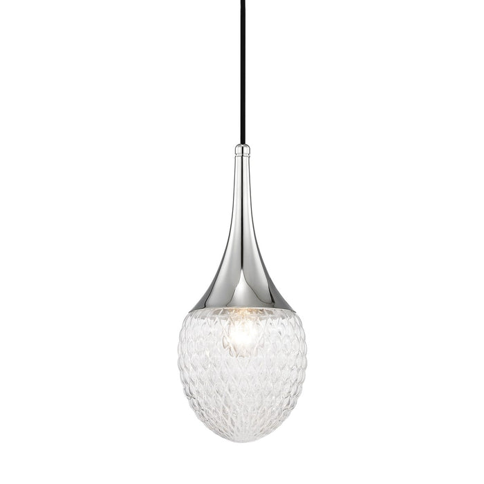 Mitzi H114701A-PN One Light Pendant, Polished Nickel