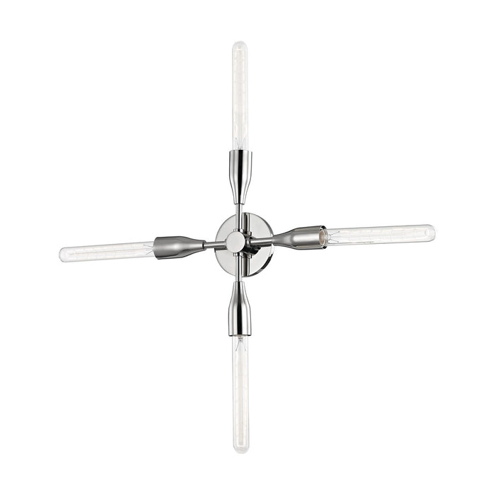 Mitzi H116104-PN Four Light Semi Flush Mount, Polished Nickel