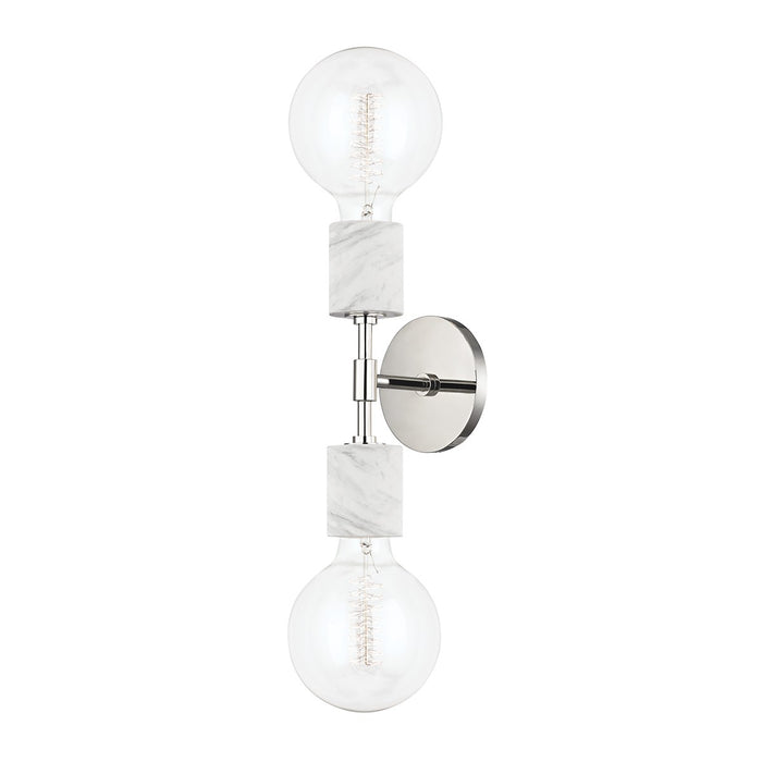 Mitzi H120102-PN Two Light Wall Sconce, Polished Nickel
