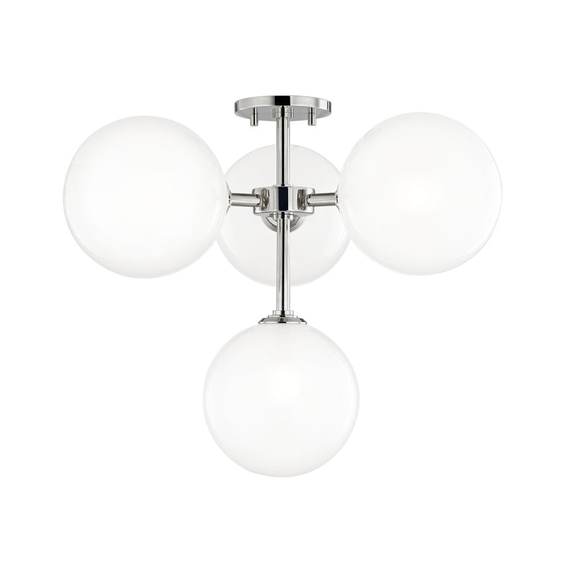 Mitzi H122604-PN LED Semi Flush Mount, Polished Nickel