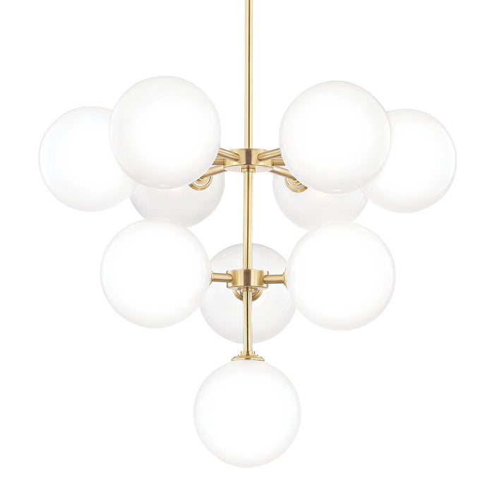 Mitzi H122810-AGB LED Chandelier, Aged Brass