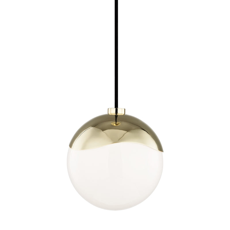 Mitzi H125701S-PB One Light Pendant, Polished Brass