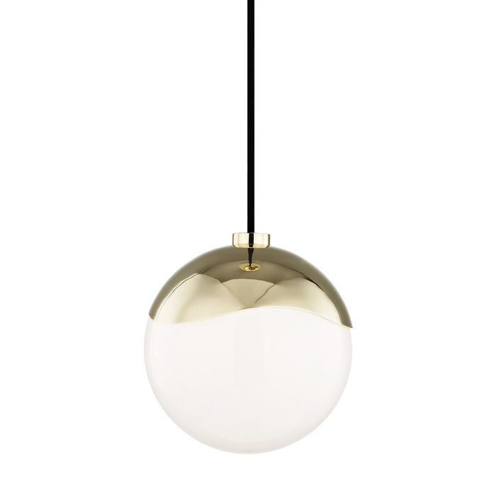 Mitzi H125701S-PB One Light Pendant, Polished Brass