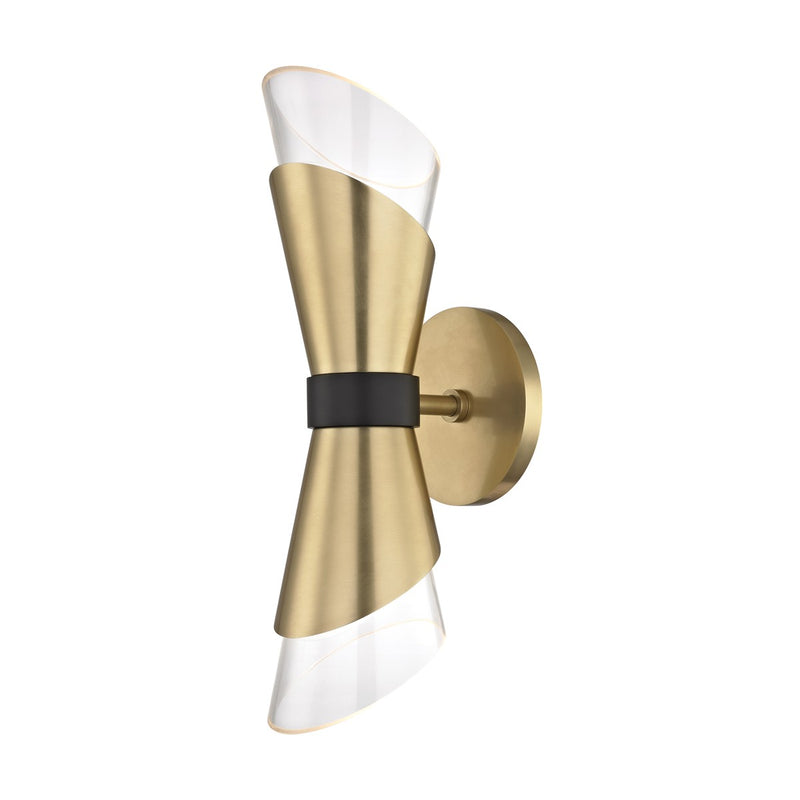 Mitzi H130102-AGB/BK LED Wall Sconce, Aged Brass/Black