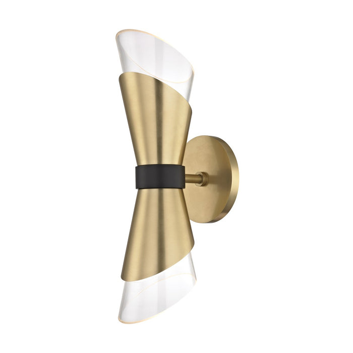 Mitzi H130102-AGB/BK LED Wall Sconce, Aged Brass/Black