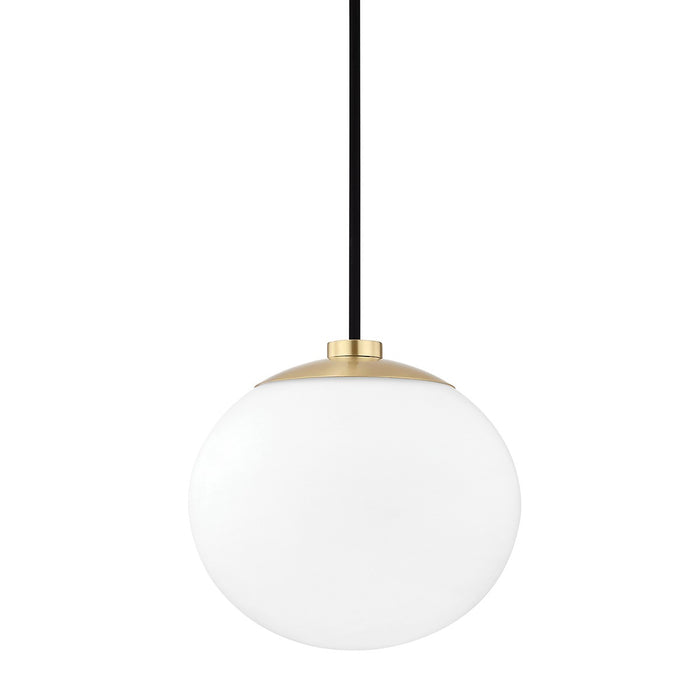 Mitzi H134701-AGB One Light Pendant, Aged Brass