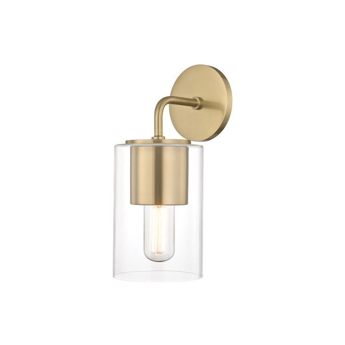 Mitzi H135101-AGB One Light Wall Sconce, Aged Brass