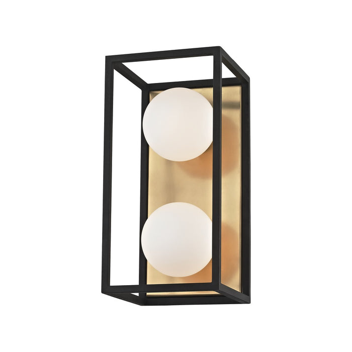 Mitzi H141302-AGB/BK LED Bath and Vanity, Aged Brass/Black