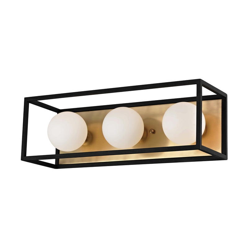 Mitzi H141303-AGB/BK LED Bath and Vanity, Aged Brass/Black