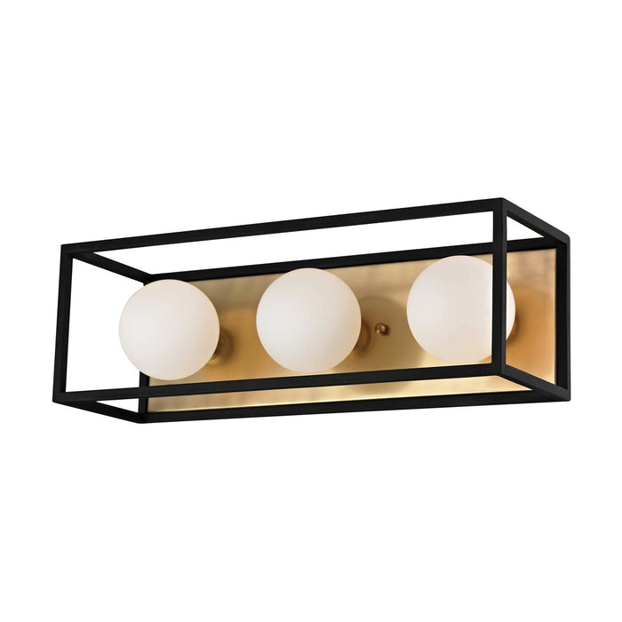 Mitzi H141303-AGB/BK LED Bath and Vanity, Aged Brass/Black