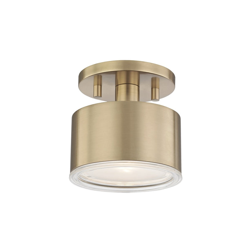 Mitzi H159601-AGB LED Semi Flush Mount, Aged Brass