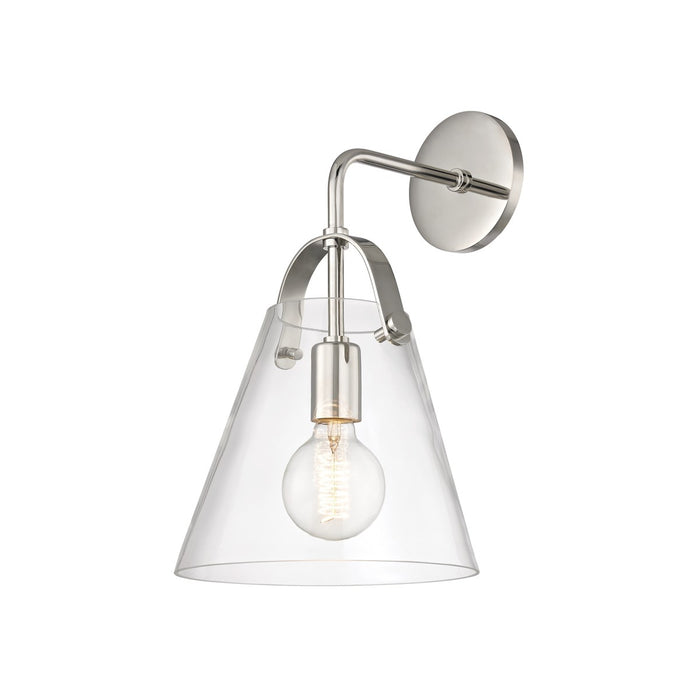 Mitzi H162101-PN One Light Wall Sconce, Polished Nickel