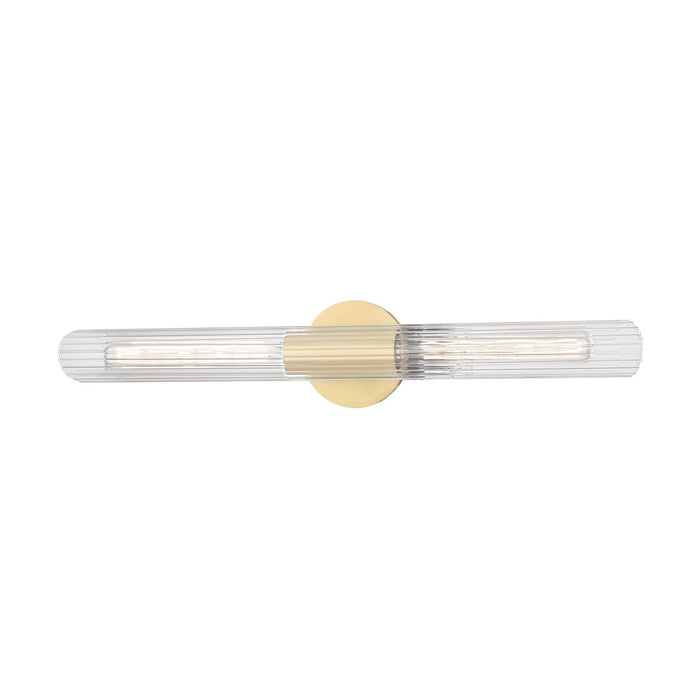 Mitzi H177102L-AGB Two Light Wall Sconce, Aged Brass