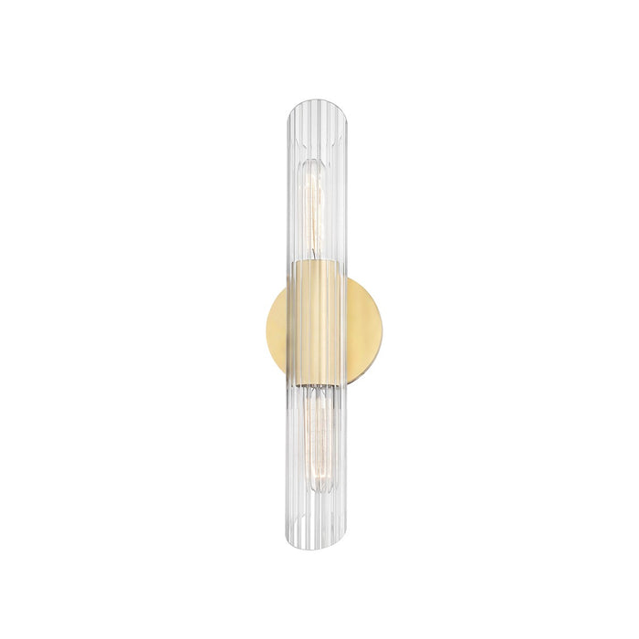 Mitzi H177102S-AGB Two Light Wall Sconce, Aged Brass
