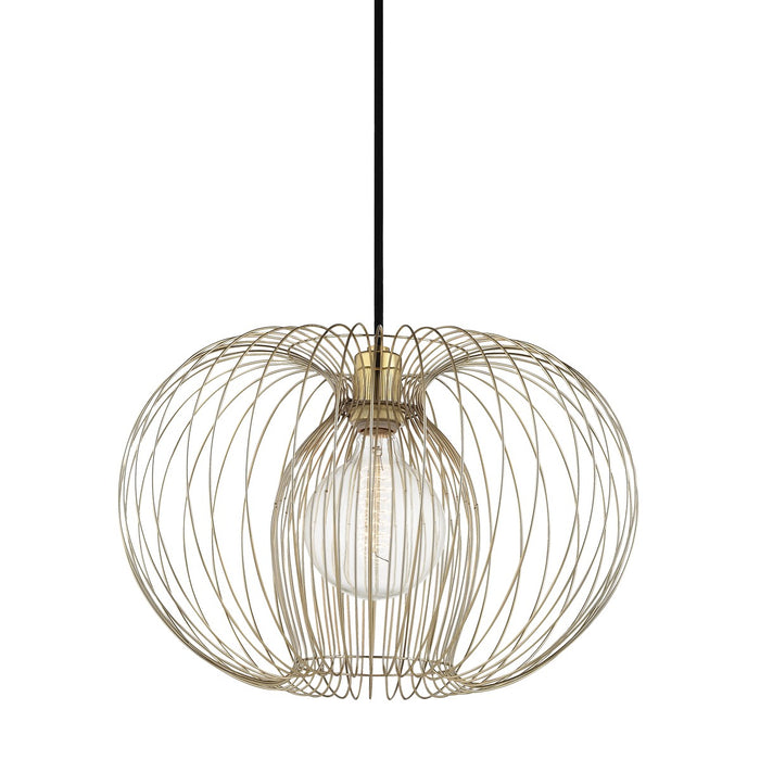 Mitzi H181701L-PB One Light Pendant, Polished Brass