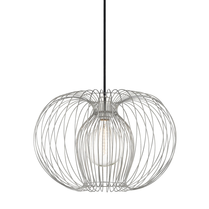 Mitzi H181701L-PN One Light Pendant, Polished Nickel