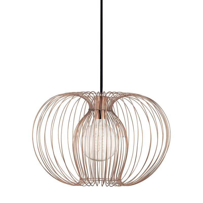 Mitzi H181701L-POC One Light Pendant, Polished Copper