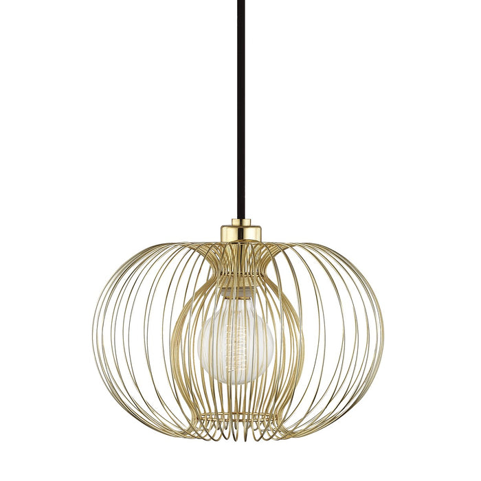 Mitzi H181701S-PB One Light Pendant, Polished Brass