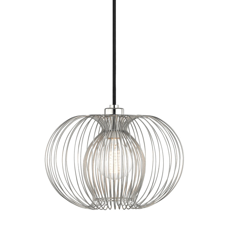Mitzi H181701S-PN One Light Pendant, Polished Nickel