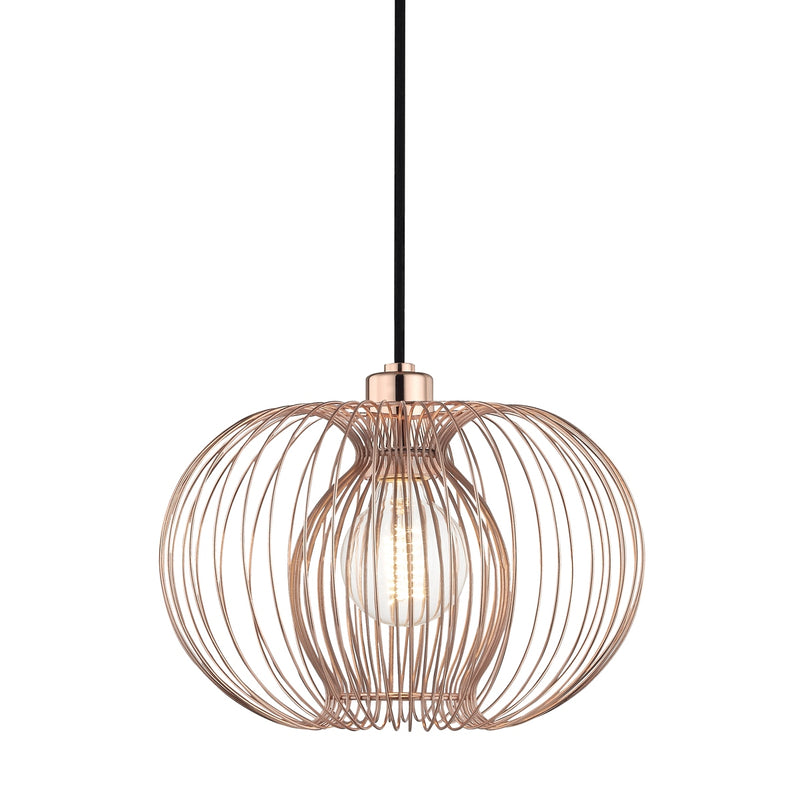Mitzi H181701S-POC One Light Pendant, Polished Copper
