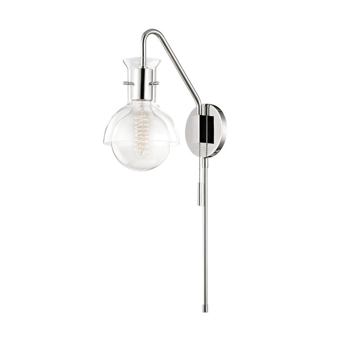 Mitzi HL111101G-PN One Light Wall Sconce, Polished Nickel