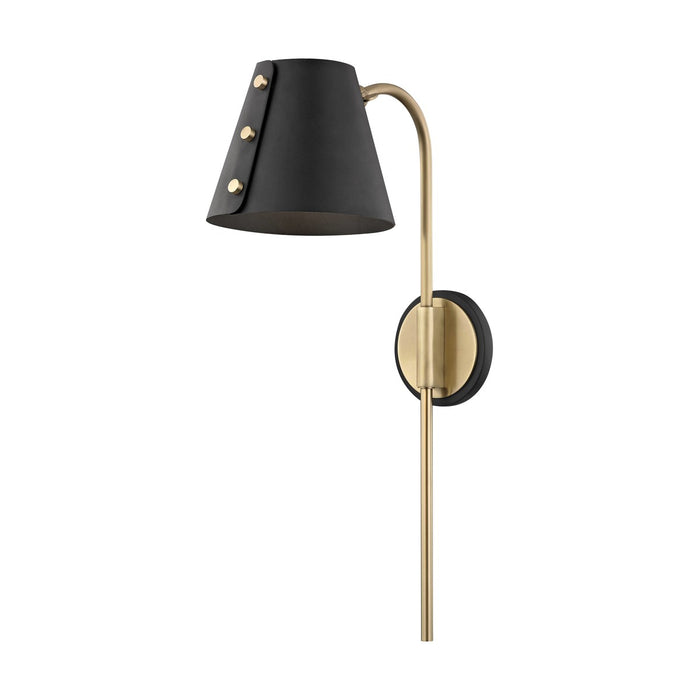 Mitzi HL174201-AGB/BK LED Wall Sconce, Aged Brass/Black
