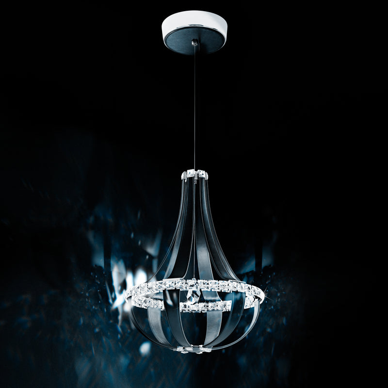 Schonbek SCE110DN-LB1S LED Pendant, Grizzly Black
