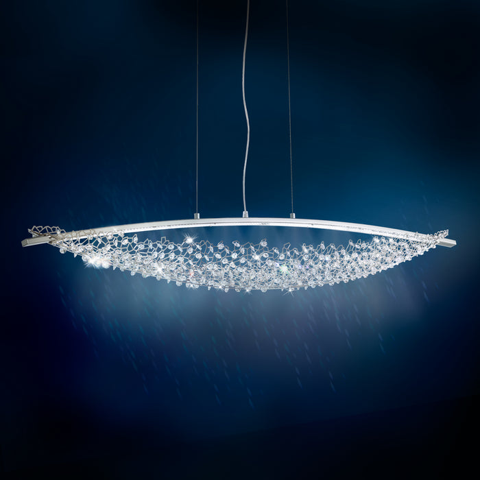 Schonbek SHK300N-SS1S LED Linear Pendant, Stainless Steel