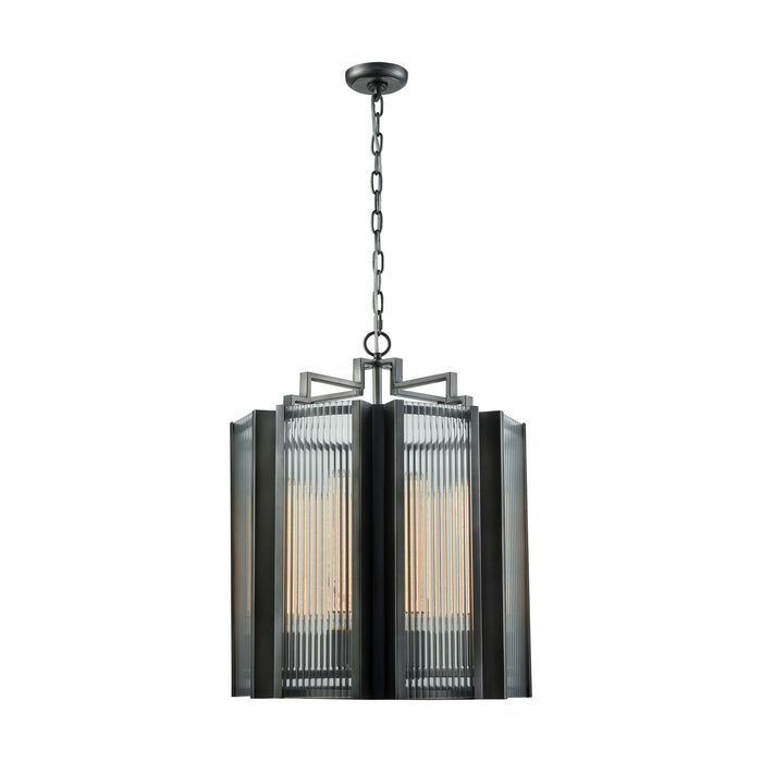 ELK Home D3540 Eight Light Chandelier, Aged Pewter