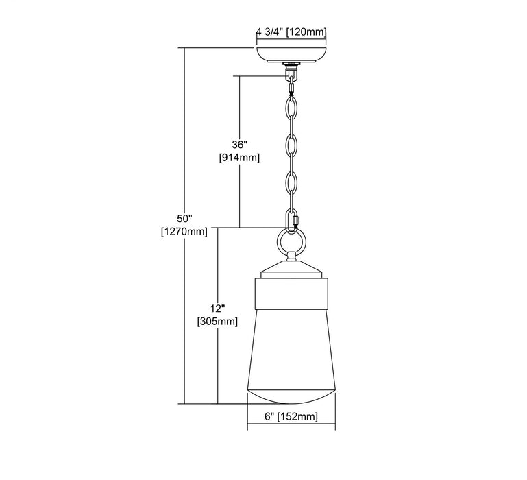 ELK Home 45118/1 One Light Outdoor Pendant, Oil Rubbed Bronze