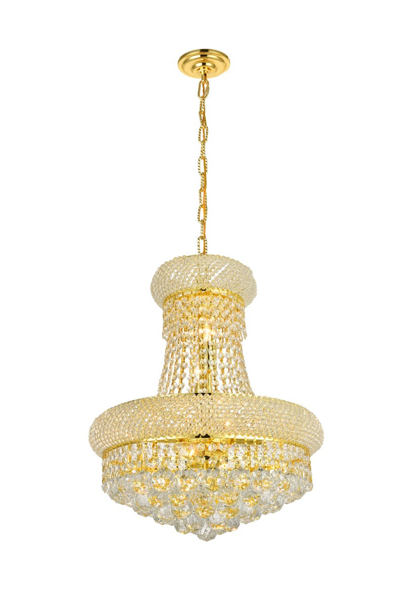 Elegant Lighting V1800D16G/RC Eight Light Pendant, Gold