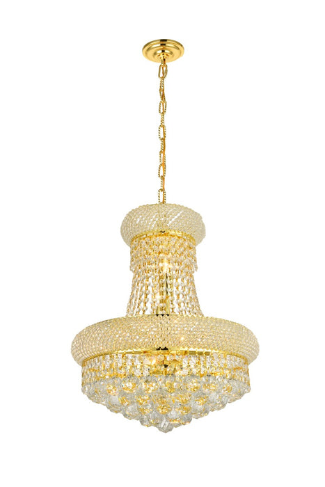 Elegant Lighting V1800D16G/RC Eight Light Pendant, Gold
