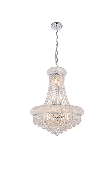 Elegant Lighting V1800D20C/RC 14 Light Chandelier, Chrome