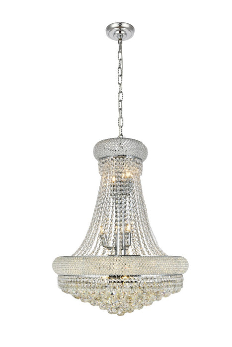 Elegant Lighting V1800D24C/RC 14 Light Chandelier, Chrome