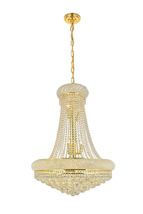 Elegant Lighting V1800D28G/RC 14 Light Chandelier, Gold