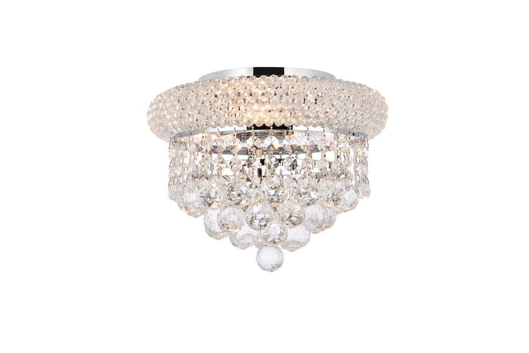 Elegant Lighting V1800F10C/RC Three Light Flush Mount, Chrome