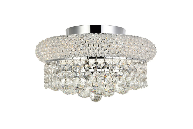 Elegant Lighting V1800F12C/RC Four Light Flush Mount, Chrome