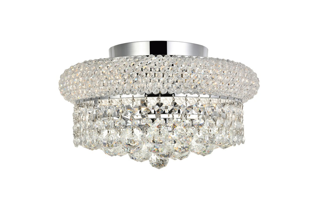 Elegant Lighting V1800F12C/RC Four Light Flush Mount, Chrome