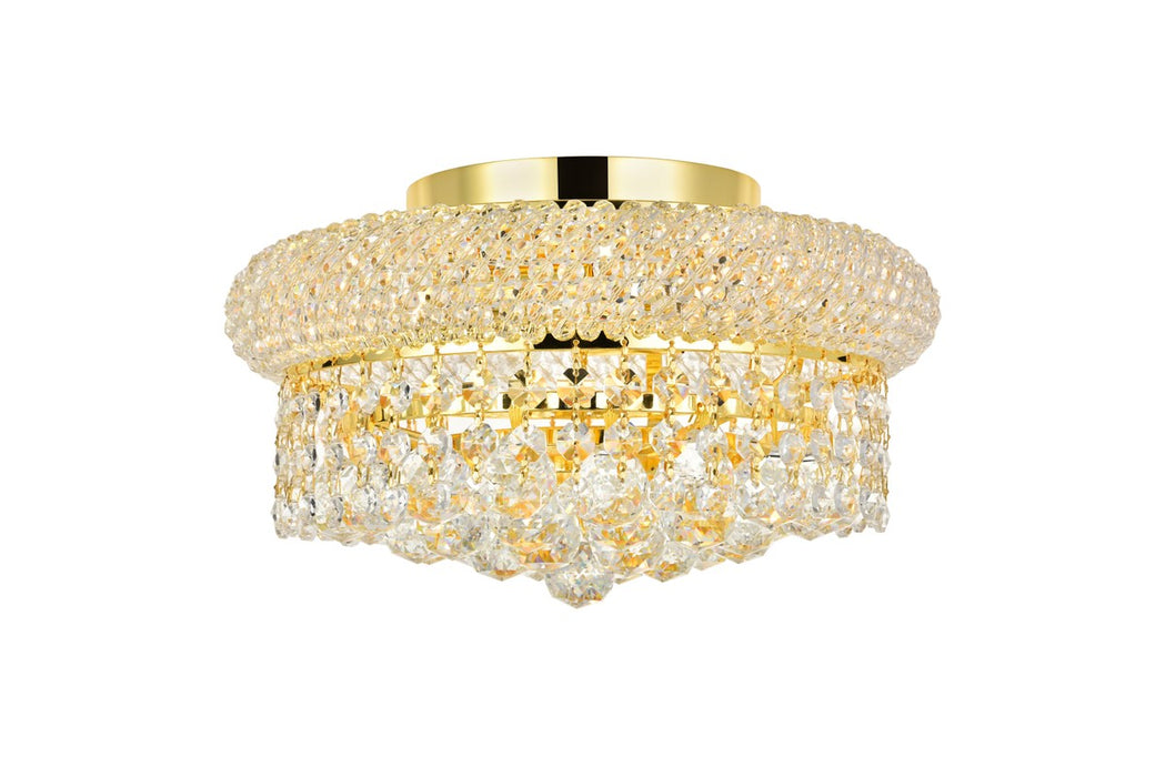 Elegant Lighting V1800F12G/RC Four Light Flush Mount, Gold