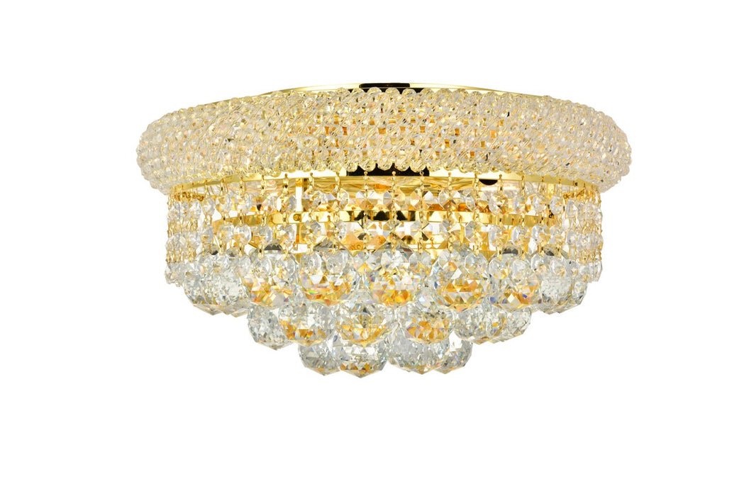 Elegant Lighting V1800F14G/RC Six Light Flush Mount, Gold