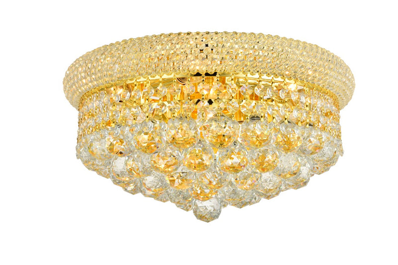 Elegant Lighting V1800F16G/RC Eight Light Flush Mount, Gold