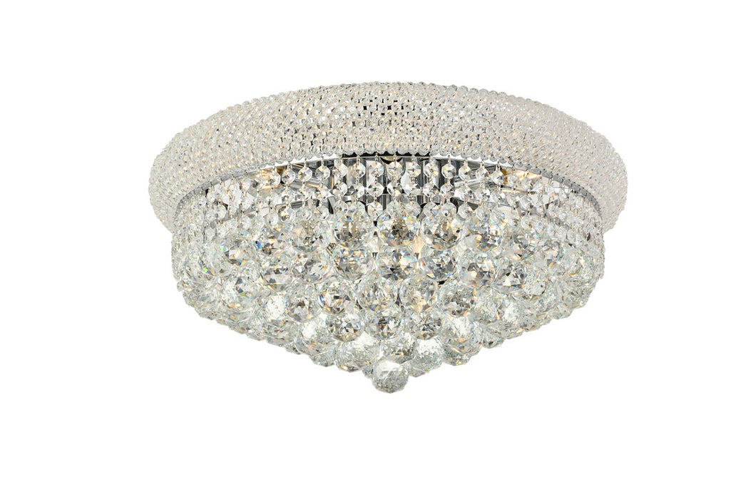 Elegant Lighting V1800F20C/RC Ten Light Flush Mount, Chrome