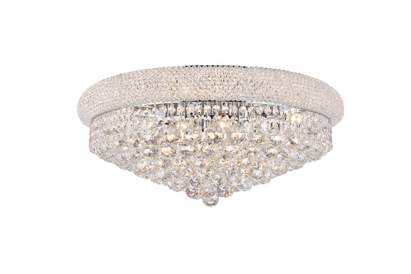 Elegant Lighting V1800F24C/RC 12 Light Flush Mount, Chrome