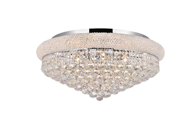 Elegant Lighting V1800F28C/RC 15 Light Flush Mount, Chrome