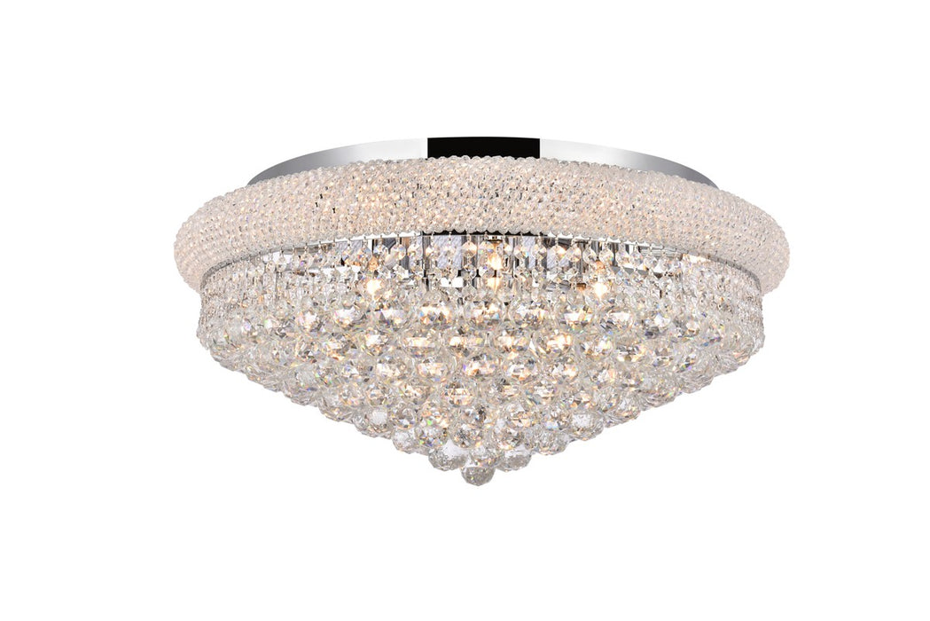 Elegant Lighting V1800F28C/RC 15 Light Flush Mount, Chrome