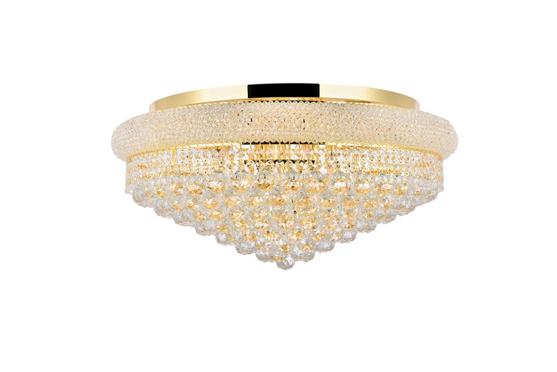 Elegant Lighting V1800F28G/RC 15 Light Flush Mount, Gold
