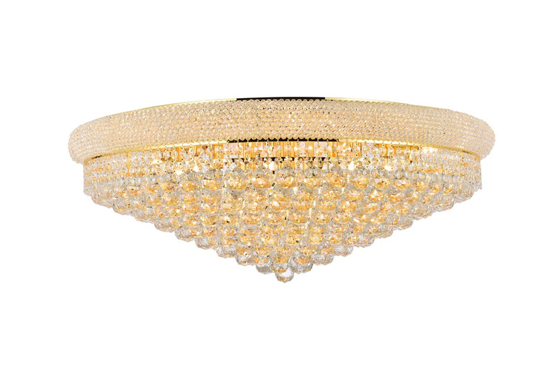 Elegant Lighting V1800F36G/RC 20 Light Flush Mount, Gold
