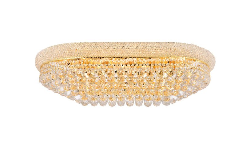 Elegant Lighting V1800F36SG/RC 18 Light Flush Mount, Gold