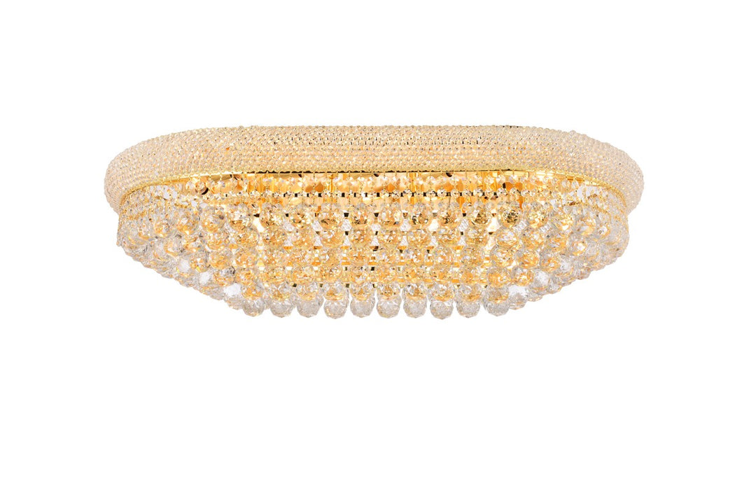 Elegant Lighting V1800F36SG/RC 18 Light Flush Mount, Gold